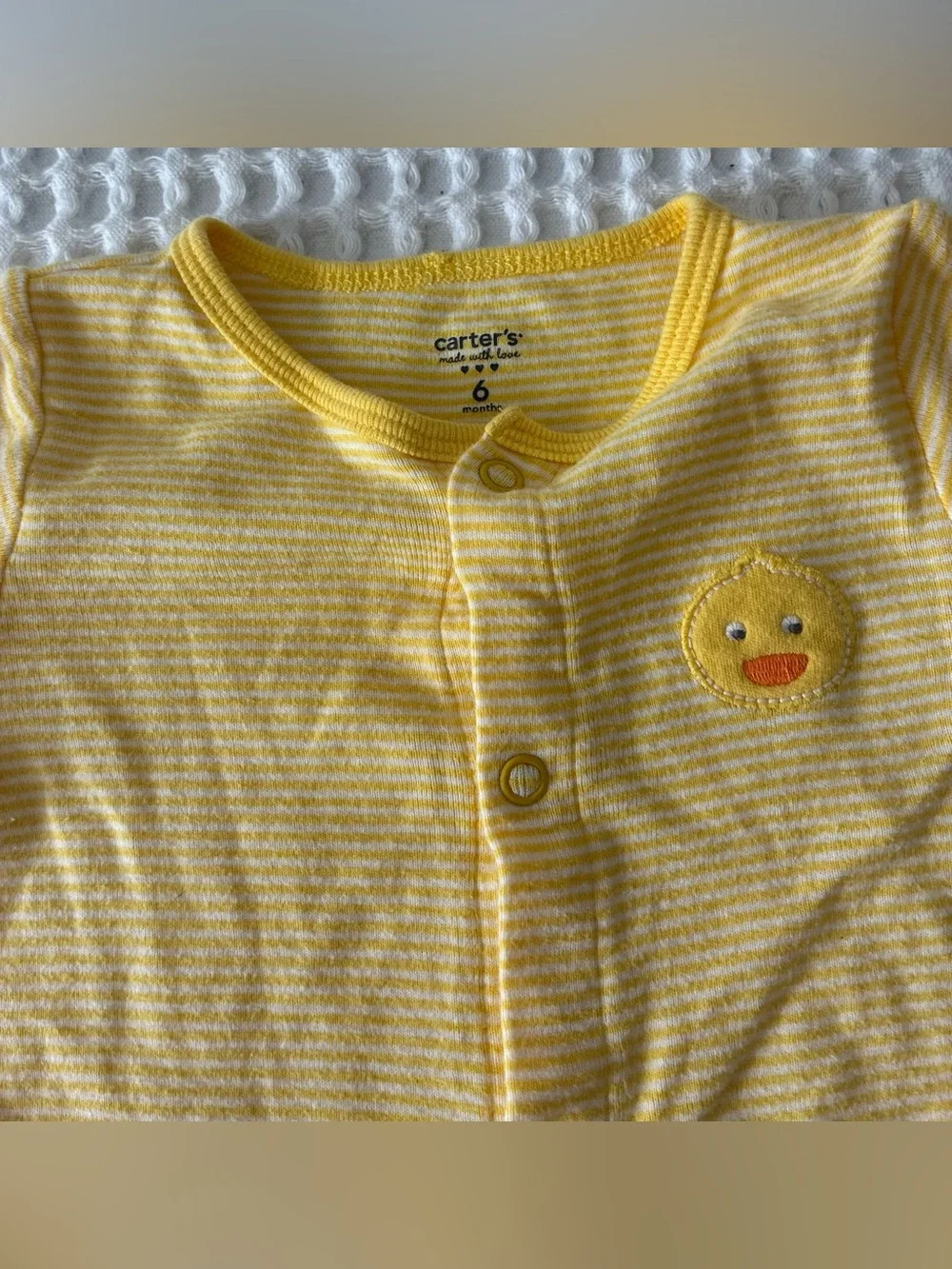 Carter’s Baby Boy One Piece Yellow Duck Outfit Size 6 Month